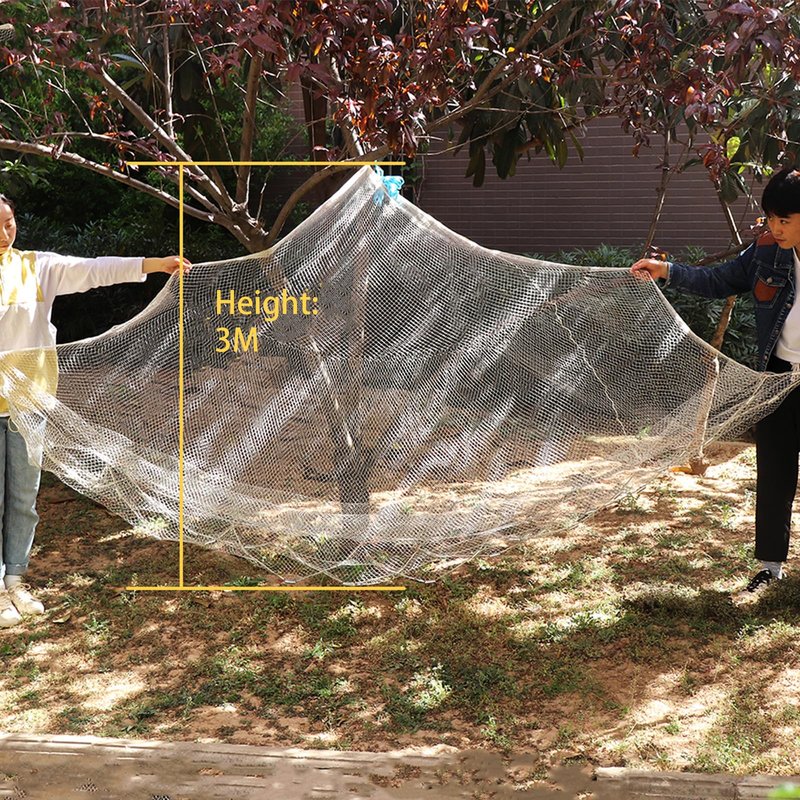 Cast Nets Throw Nets for Fishing Bait Handmade Fish Net Nylon Cast Net with Heavy Duty Iron Sinker Saltwater Fishing Gear - 3M