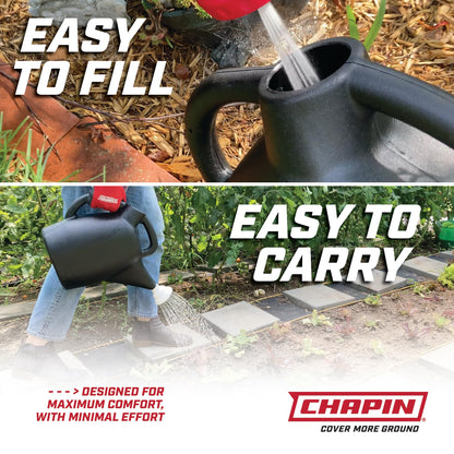 Chapin 47998: 2 Gallon Watering Can for Indoor & Outdoor Plants, 100% Recycled Plastic with Removable Nozzle, Drip-Free Sprinkler Head, Made in USA