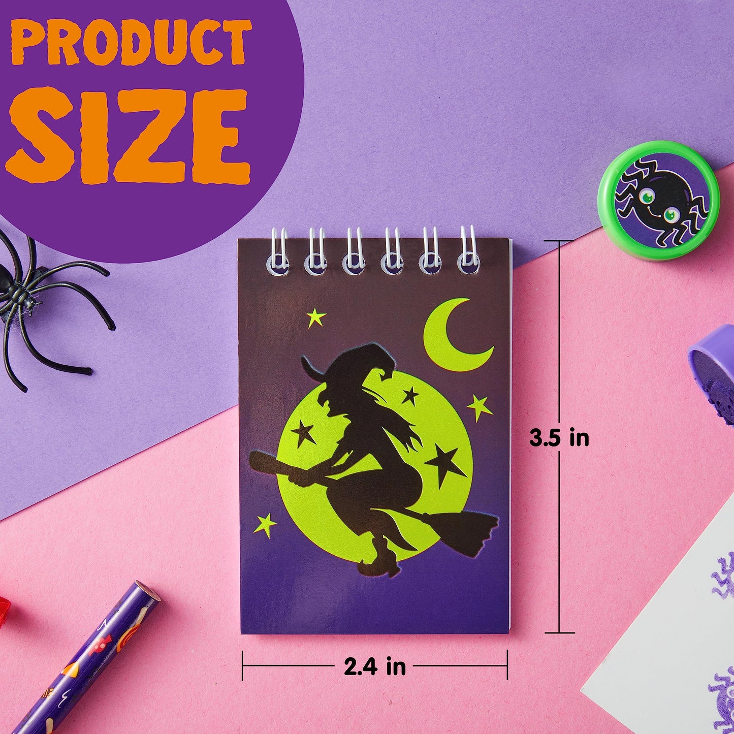 JOYIN 48 PCS Halloween Spooky Notepad Set in 8 Designs, Halloween Note Pads for Kids Trick or Treating, Stationery Prizes and Treats, Goodies Bags Fillers, School Classroom Party Favors Supplies Gifts