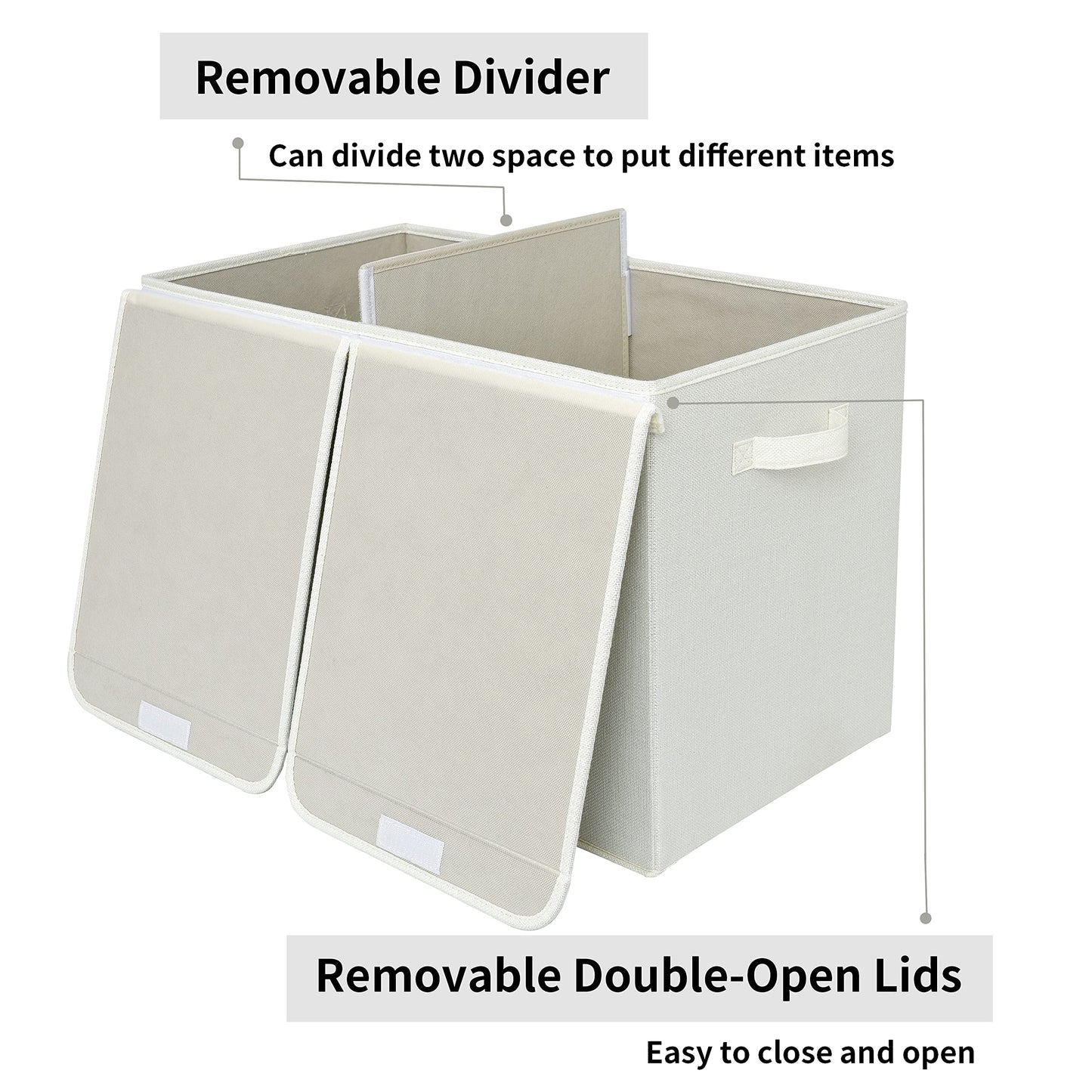 GRANNY SAYS Extra Large Storage Box, Pack of 1 Toy Storage Box, Foldable Storage Box with Lid, Toy Baskets for Kids, Toy Chest White Storage Box for Organising Baby Child's Living Room Toys and Stuff