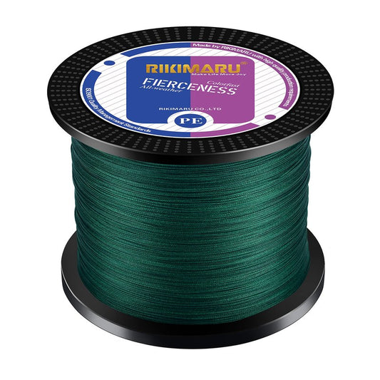 Braided Fishing Line Abrasion Resistant Superline Zero Stretch&Low Memory Extra Thin Diameter Green 327Yds,15LB