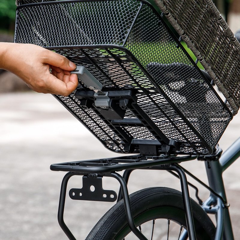 Bike Rear Rack - Bicycle Pannier Rack Compatible with MIK System, Bike Cargo Rack for Disc Brake/Non-Disc Brake Mount - Height Adjustable for 26"-29" Frames
