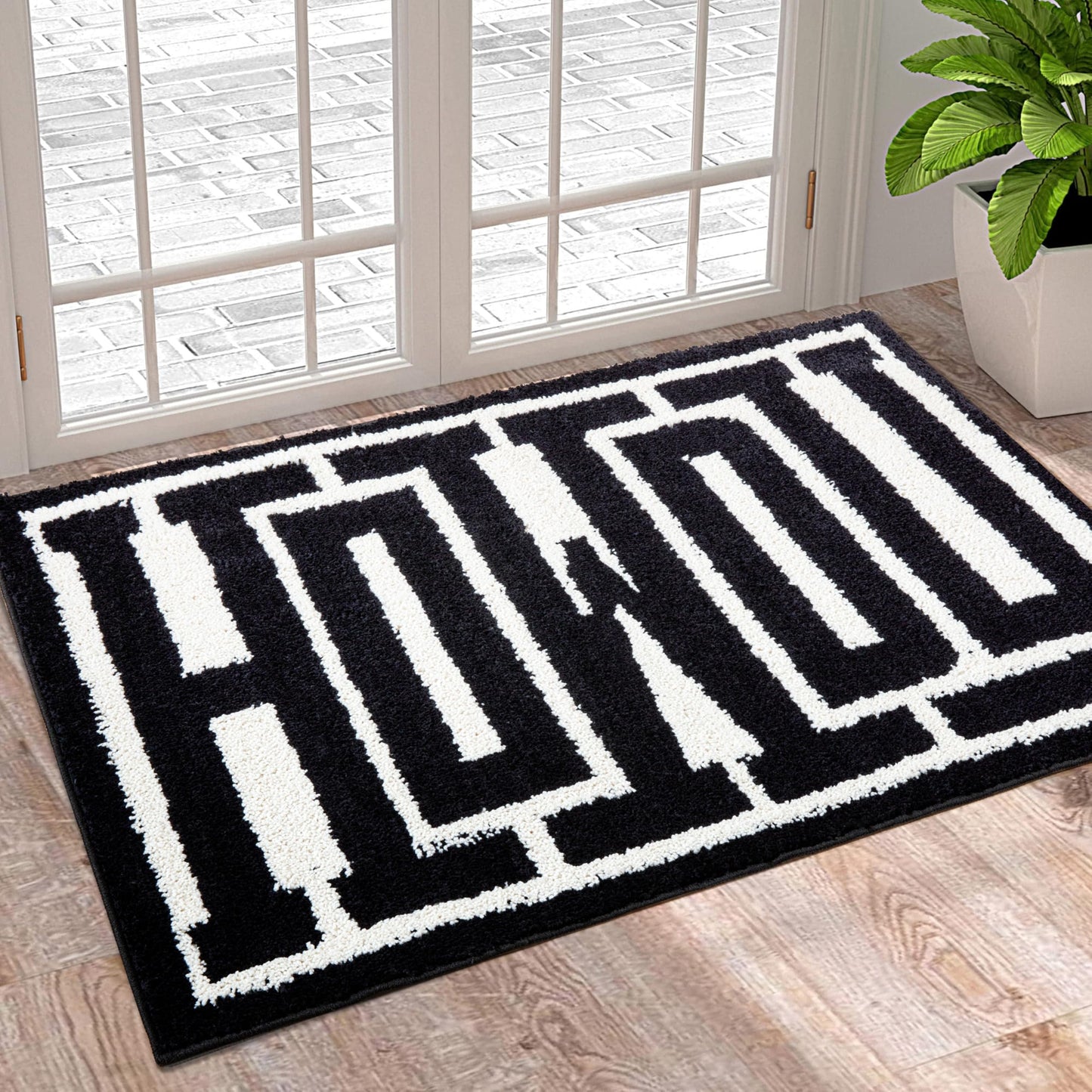 RoomTalks Washable Howdy Rug Indoor Doormat, Cowboy Country Rustic Southwestern Bathroom Rugs Non Slip Bath Mat, Wild West Rodeo Texas Throw Rugs 2x3 Small Area Rug for for Bedroom Bathroom Kitchen