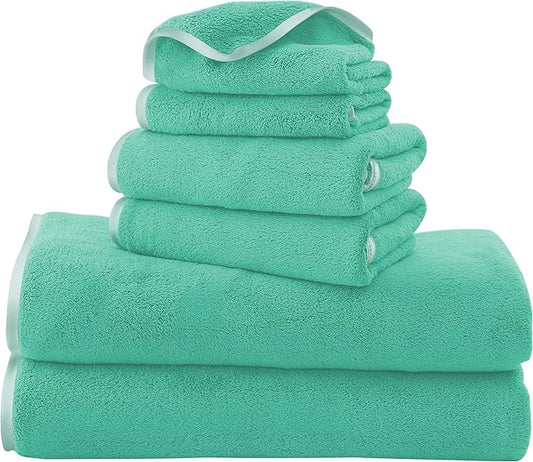 TENSTARS Luxury Silk Hemming Towel Set
