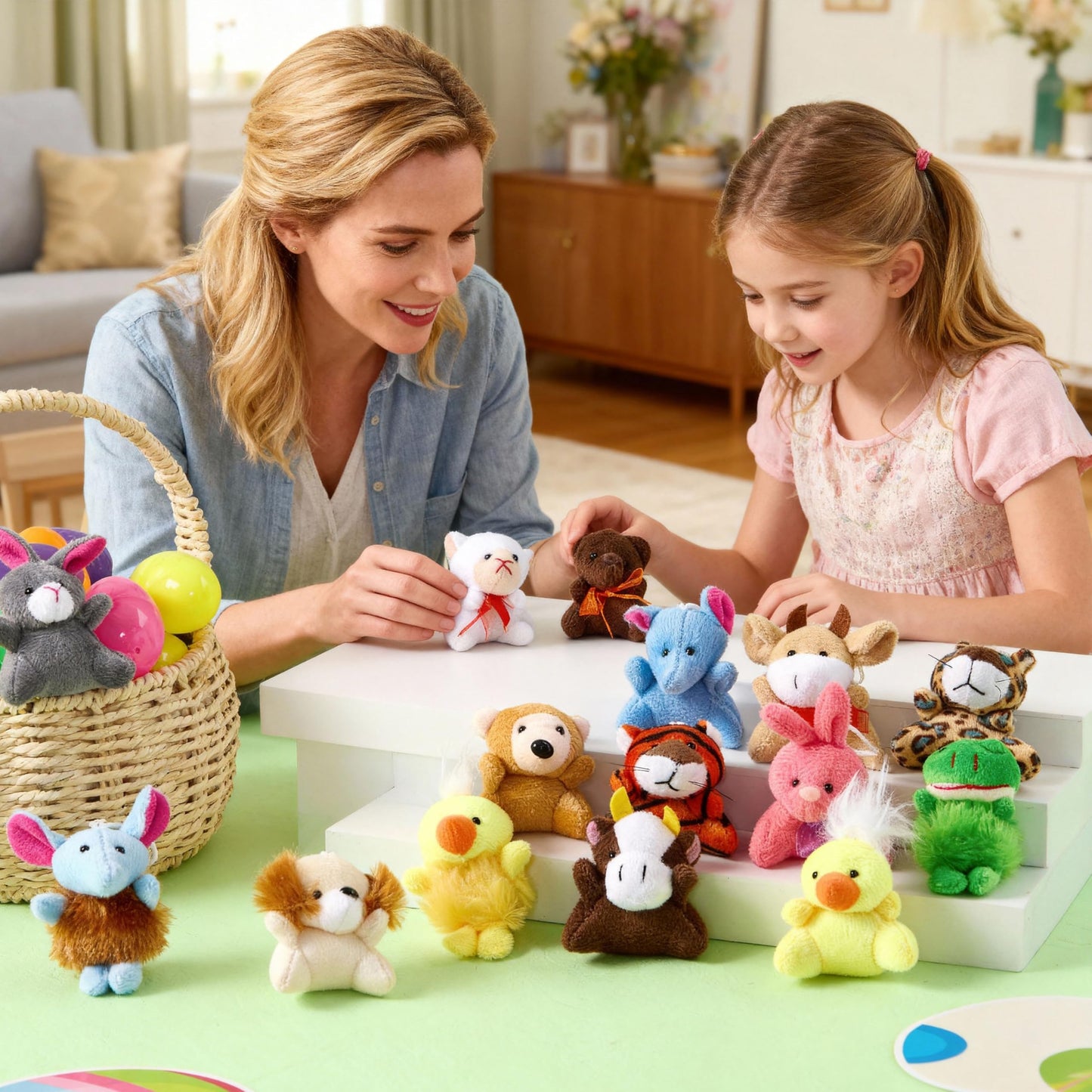 JOYIN 24 Pack Mini Animal Plush Toy Assortment (24 Units 3" Each), Animals Keychain Decoration for Kids, Small Stuffed Animal Bulk for Kids, Carnival Prizes, School Gifts, Christmas Goodie Bags