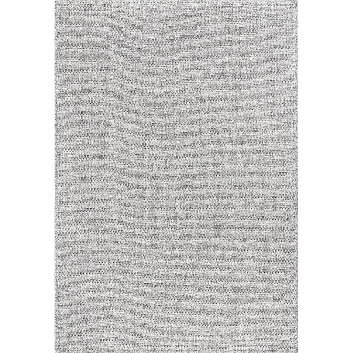 CAMILSON Easy Jute Rug 8x10, Indoor Outdoor Grey Color Area Rugs for Living Room Farmhouse Patio and Kitchen Rug, Solid Boho Woven Design, Easy-Cleaning, Washable Outside Carpet Alfombras (8 x 10)