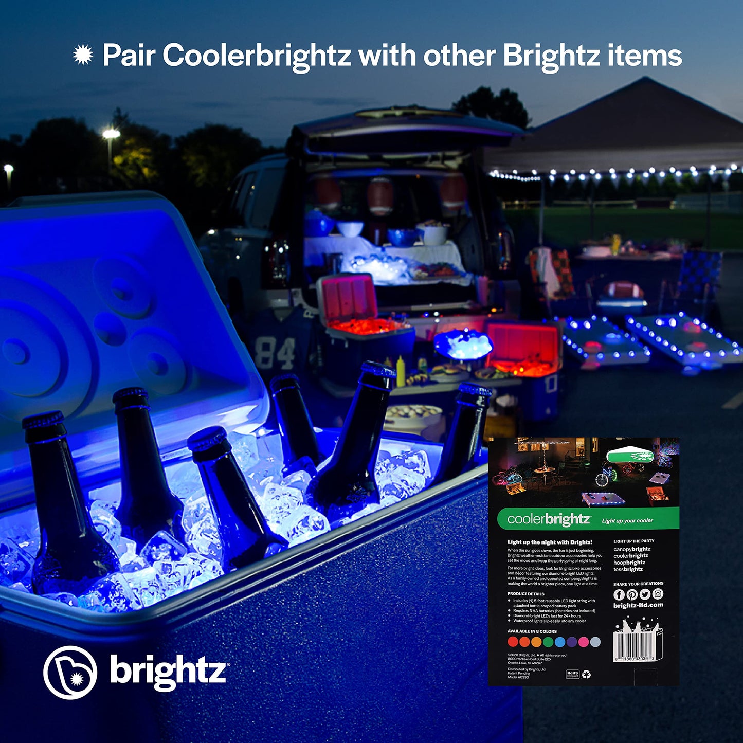 Brightz CoolerBrightz LED Cooler Light Rope, Green - Waterproof Ice Chest Light Rope - Top 2021 Outdoor Camping Gifts & Accessories Perfect Camping Christmas Xmas Gift Present for Men Dad Son Grandpa