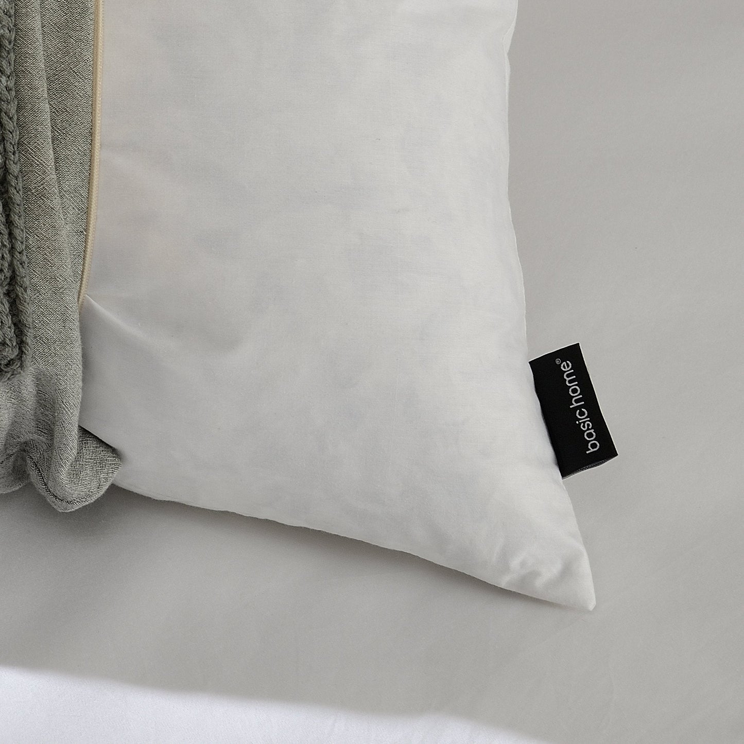 20x20 Decorative Throw Pillow Inserts-Down Feather Pillow Inserts-Square-Cotton Fabric-Set of 2-White.