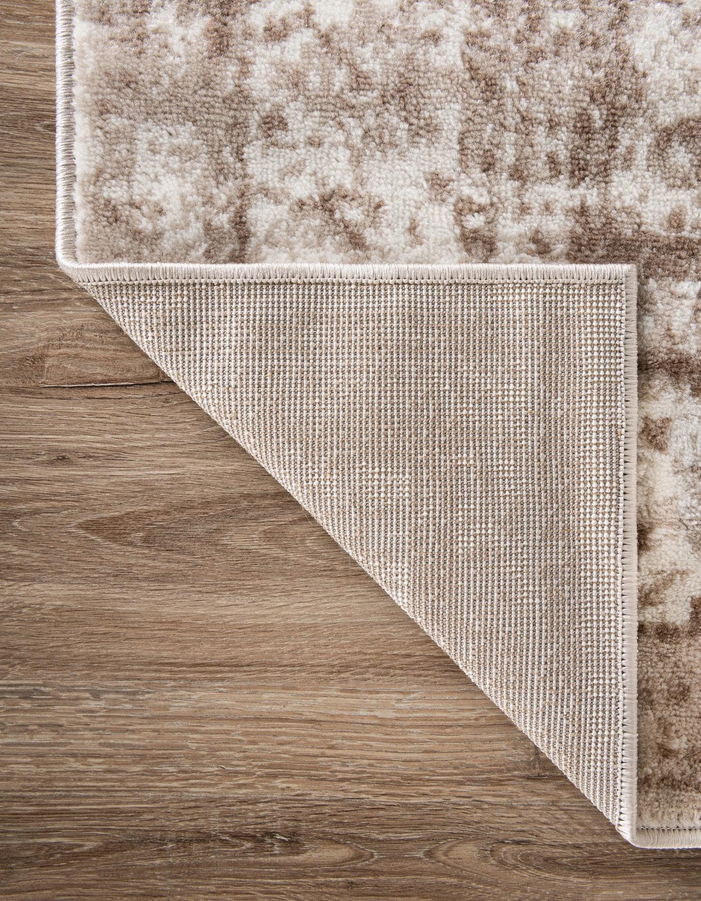Rugs.com - Monte Carlo Rug – 3 Ft Square Beige Easy-Clean Rug – Bohemian Medallion for Entryways and Kitchens