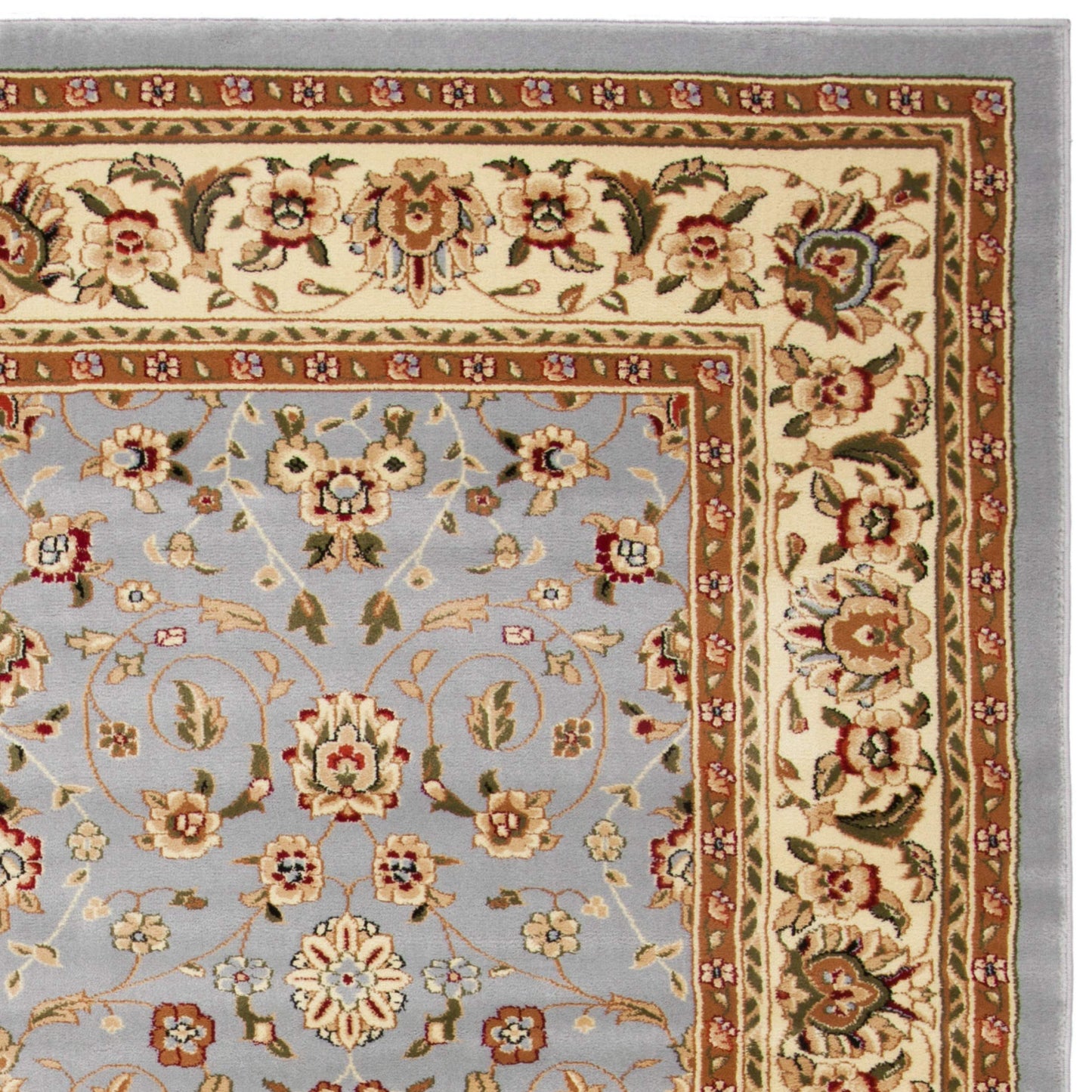 SAFAVIEH Lyndhurst Collection X-Large Area Rug - 11' x 15', Light Blue & Ivory, Traditional Oriental Design, Non-Shedding & Easy Care, Ideal for High Traffic Areas in Living Room, Bedroom (LNH312B)