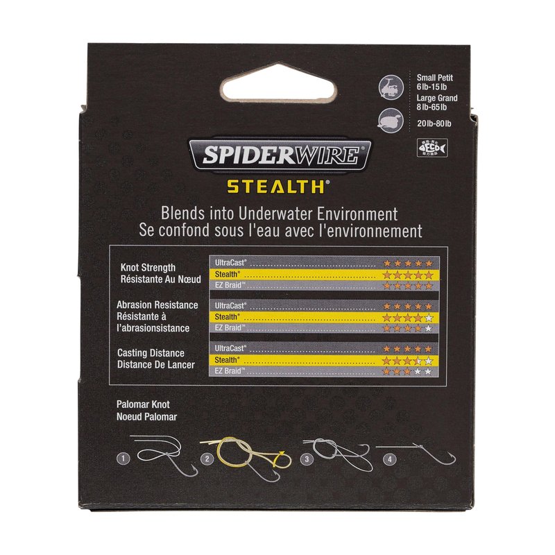 SpiderWire Stealth® Camo Braided Fishing Line, 6lb | 2.7kg, 125yd | 114m Fishing Line, Suitable for Saltwater and Freshwater Environments