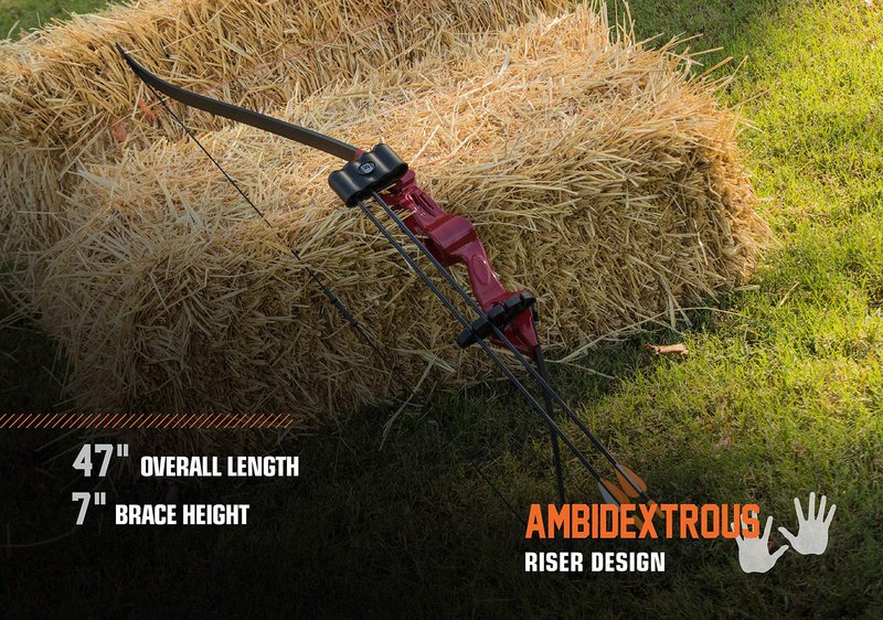 Bear Archery Flash Bow Set for Youth, Ambidextrous, Red