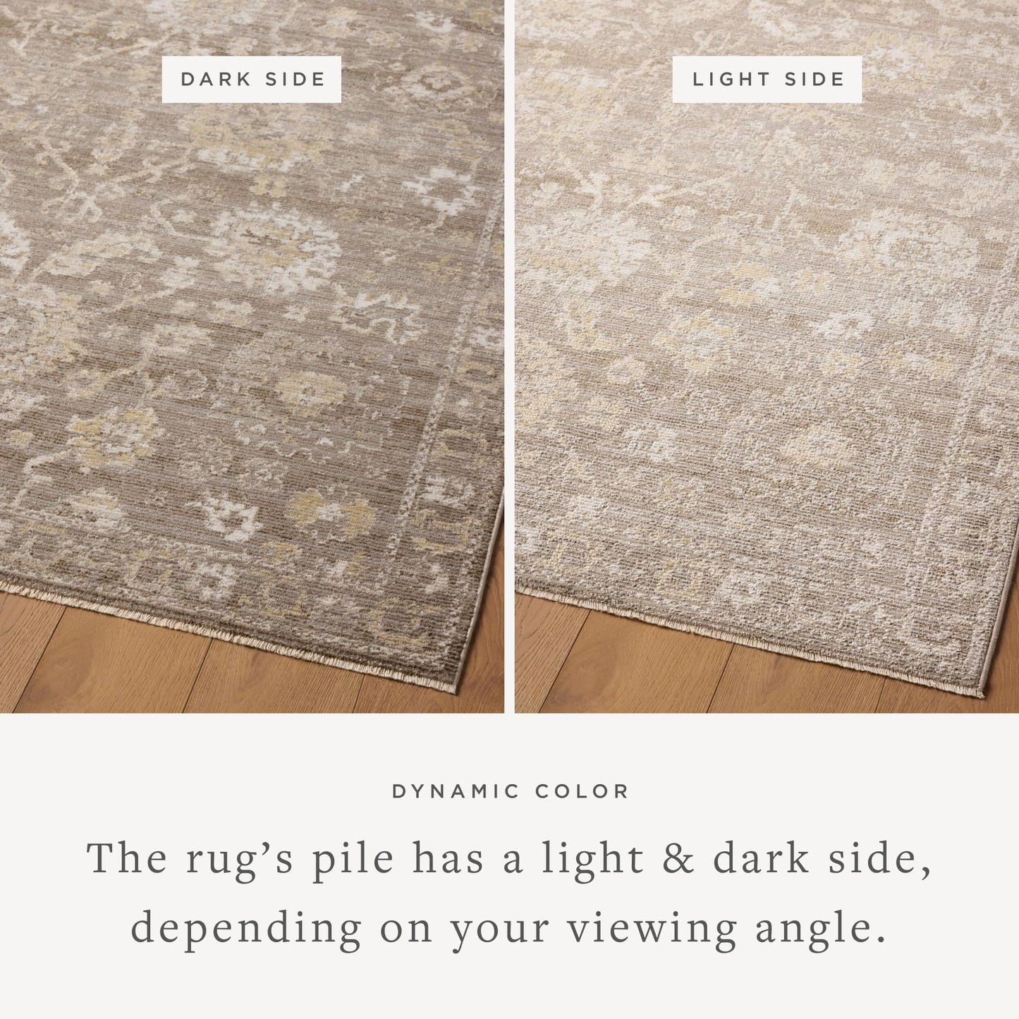 Loloi Magnolia Home by Joanna Gaines Pace Collection PAC-03 Taupe/Wheat 7'-10" x 10' Area Rug