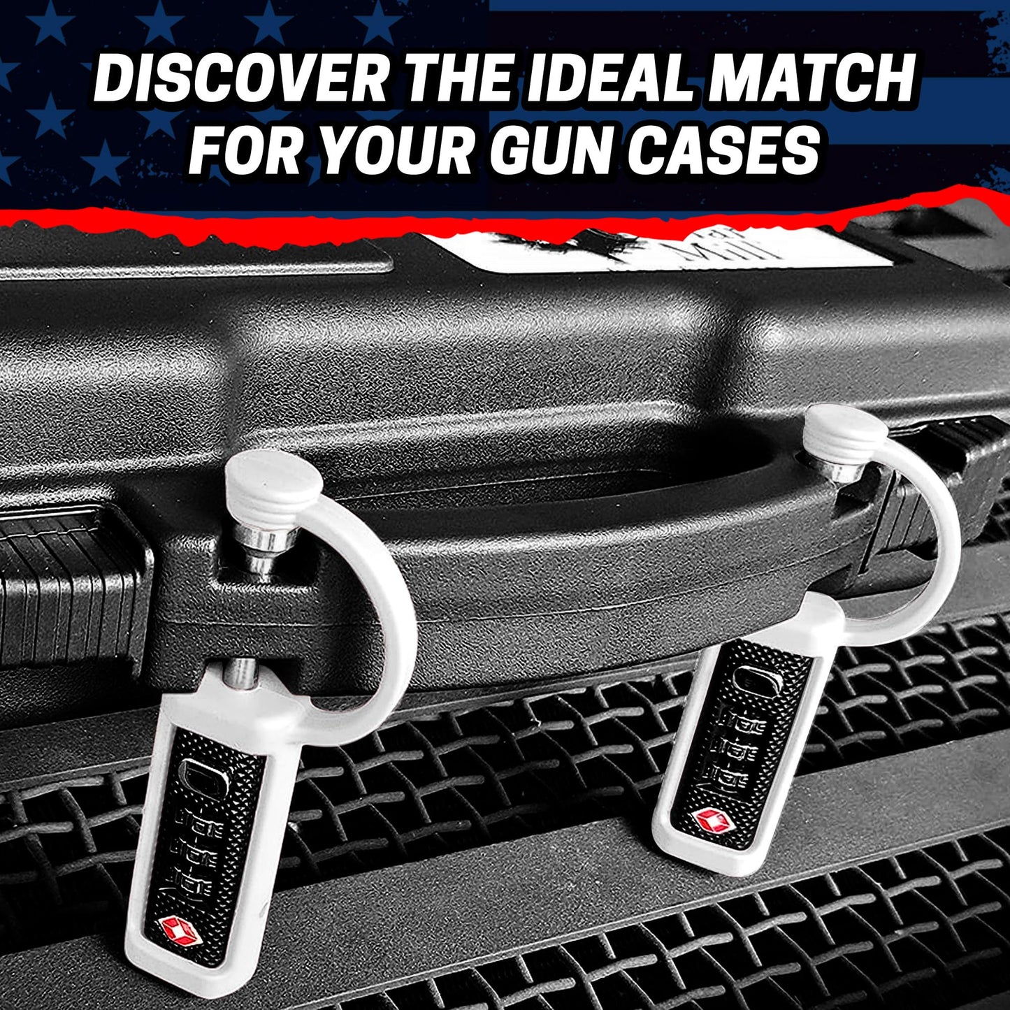Cedar Mill TSA Approved Gun Case Lock – Durable, Cut-Resistant Security TSA Locks for Gun, Pistol, Revolver Case or Firearms – Child-Safe Trigger Locks for Rifles and Shotguns