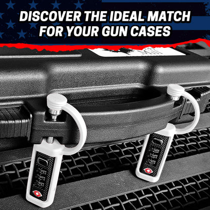 Cedar Mill TSA Approved Gun Case Lock – Durable, Cut-Resistant Security TSA Locks for Gun, Pistol, Revolver Case or Firearms – Child-Safe Trigger Locks for Rifles and Shotguns