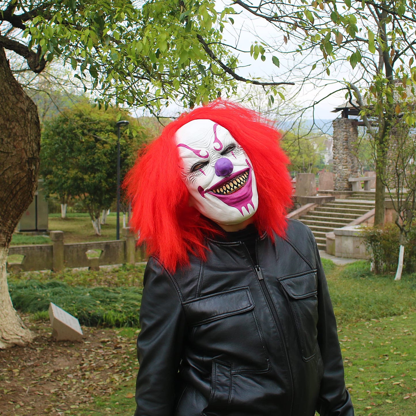Quligeta Scary Evil Killer Joker Clown Latex Mask Halloween Horror Cosplay Costume Prop For Adults