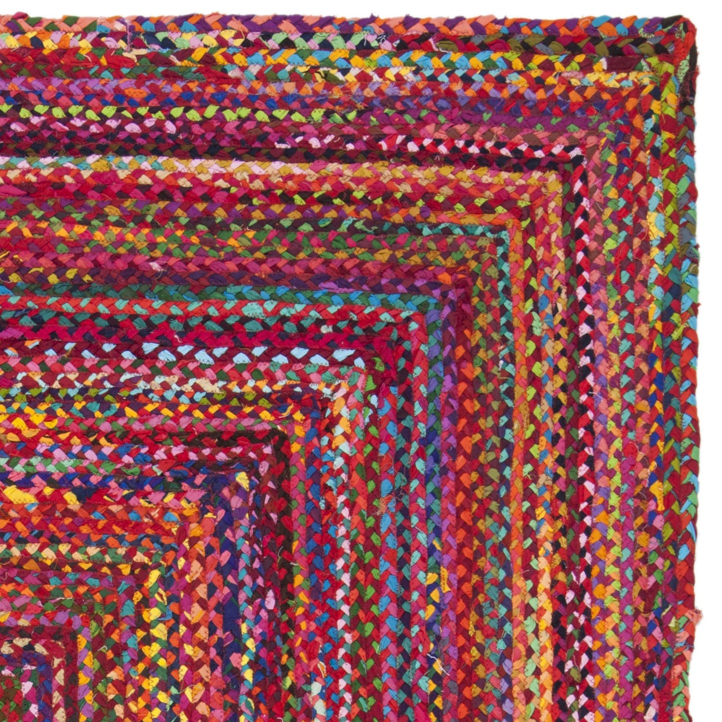 SAFAVIEH Area Rug 3x5 - Cape Cod Collection - Red & Multi, Handmade Jute & Cotton, Woven Braided Design (CAP202A)