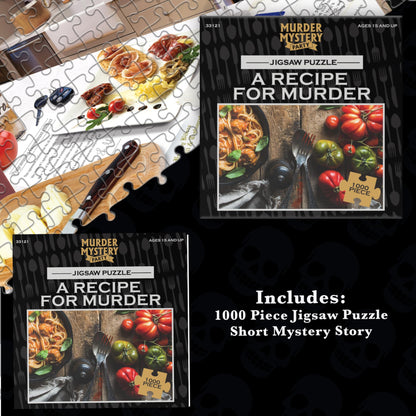 Bepuzzled Classic Mystery Recipe For Murder Jigsaw Puzzle by University Games |Comes with Murder Mystery and Jigsaw Puzzle | 1,000 Piece Jigsaw | For Ages 12 Years and Up