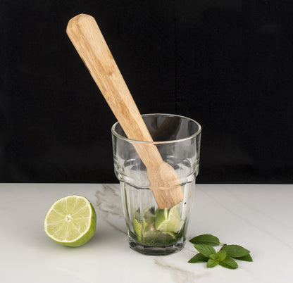 HIC Kitchen Bar Muddler, Natural Bamboo