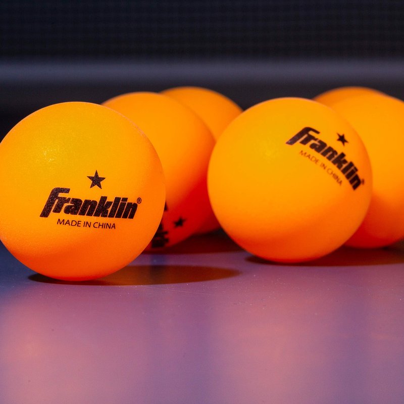 Franklin Sports Ping Pong Balls - Official Size + Weight Orange 40mm Table Tennis Balls - One Star Professional Quality - Durable High Performance - Orange - 6 Pack