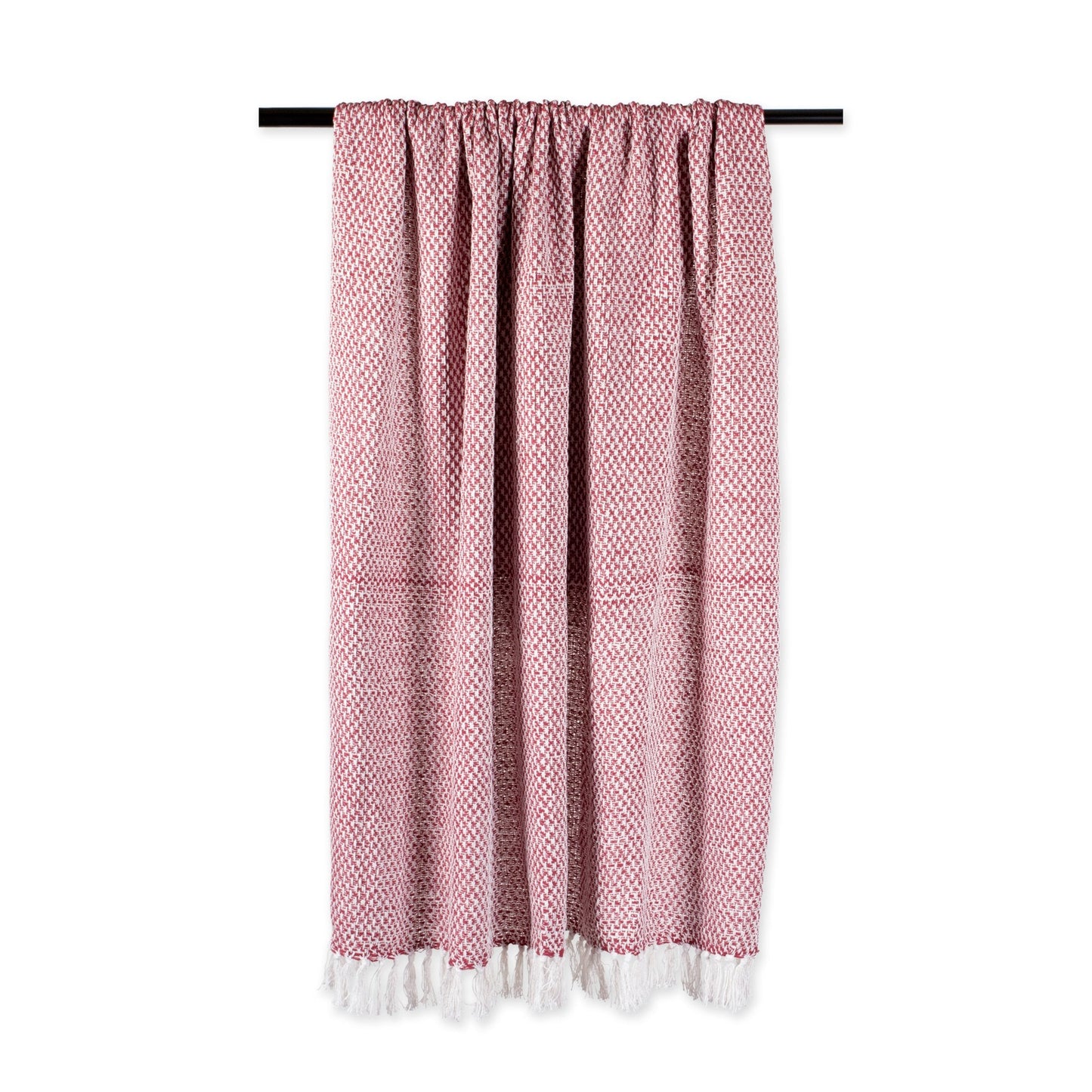 DII 100% Cotton Basket Weave Throw for Indoor/Outdoor Use Camping Bbq's Beaches Everyday Blanket, 50 x 60, Woven Stripe