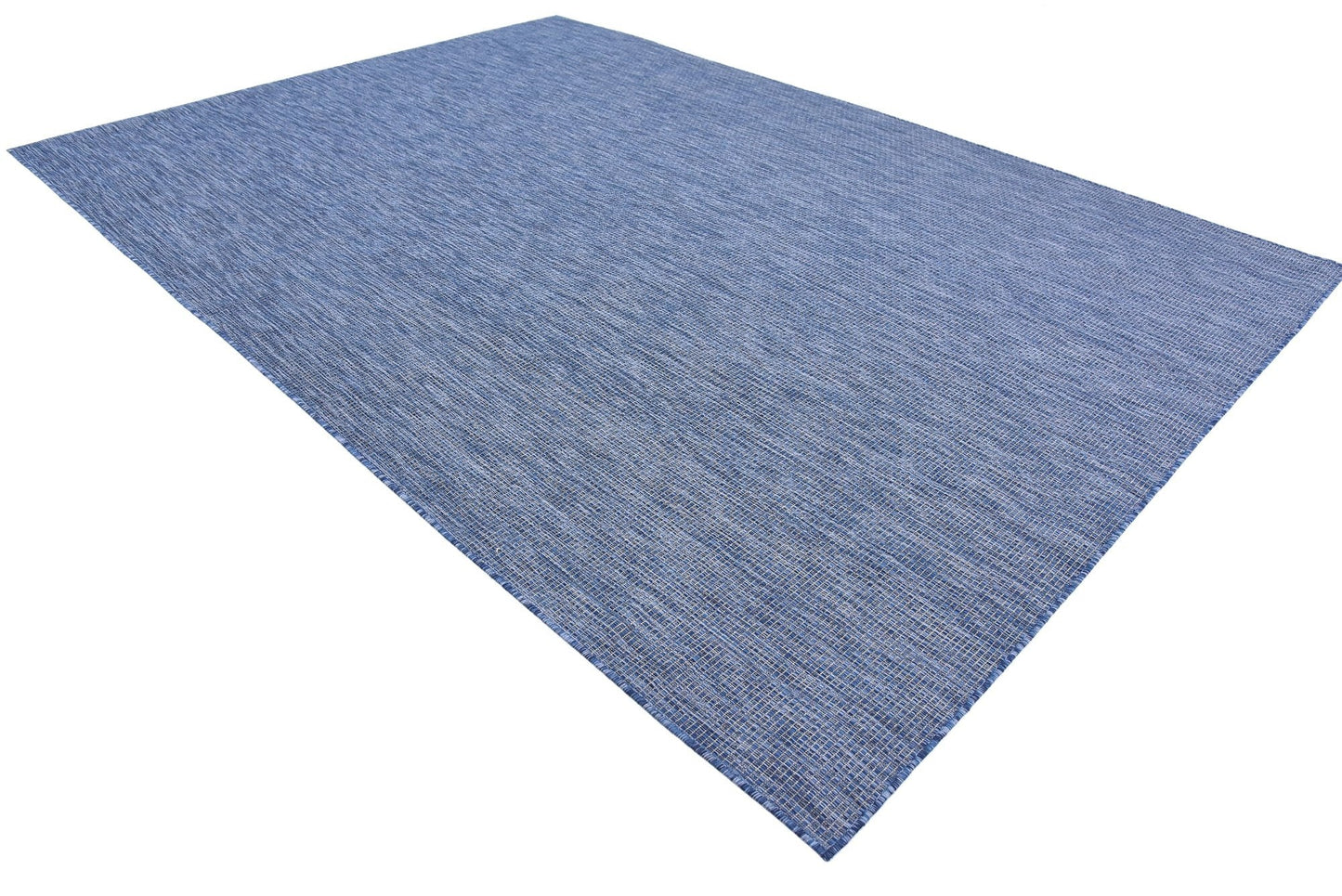 Unique Loom Collection Casual Transitional Solid Heathered Indoor/Outdoor Flatweave Area Rug (8' x 11' 4" Rectangle, Blue/Navy Blue)