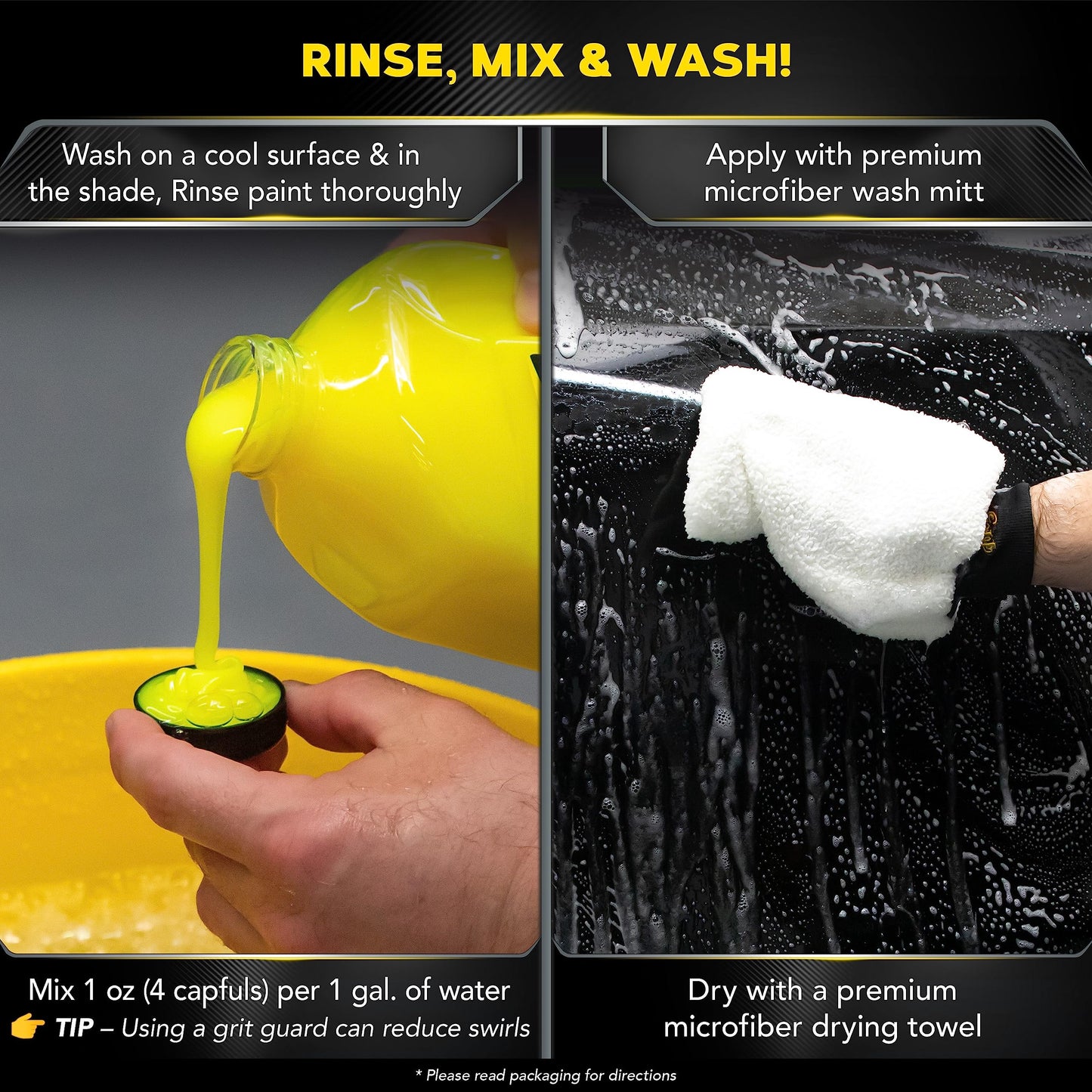 Meguiar's Ultimate Car Wash & Wax 1.4L, Shampoo that Leaves a Deep, Glossy, Just-Waxed Shine - G17748EU