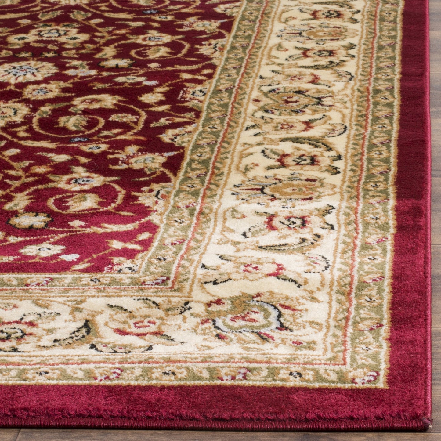 SAFAVIEH Lyndhurst Collection Area Rug - 10' x 14', Red & Ivory, Traditional Oriental Design, Non-Shedding & Easy Care, Ideal for High Traffic Areas in Living Room, Bedroom (LNH312A)