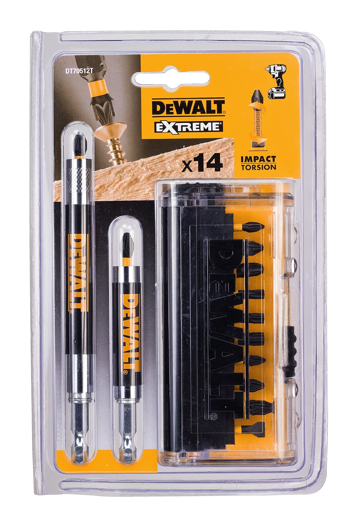 DEWALT Impact Torsion Screwdriving Set, 14 Piece, DT70512T-QZ