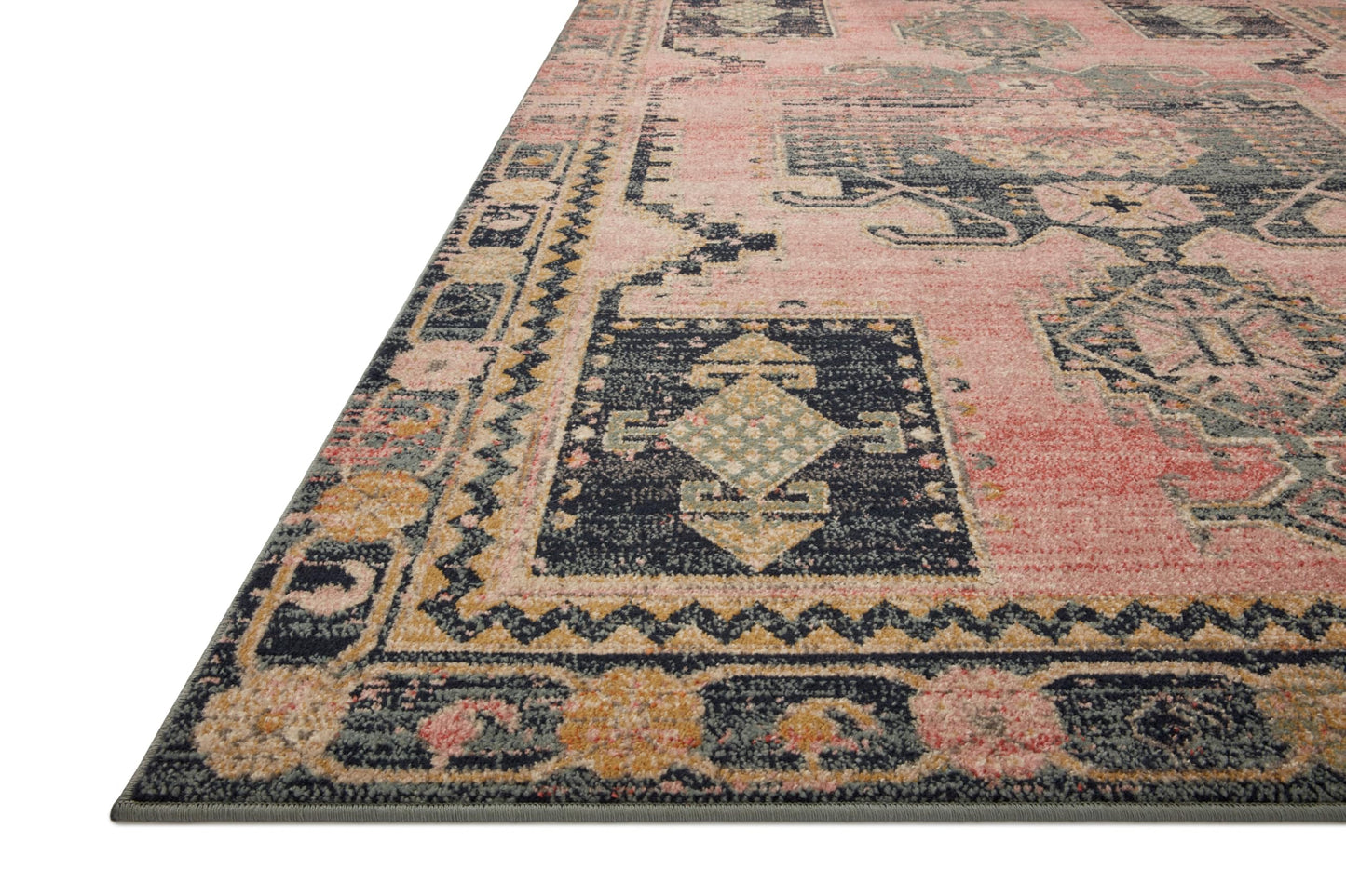 Loloi Jocelyn Collection JOC-06 Rose/Rose 5'-5" x 7'-6" .38" Thick Area Rug