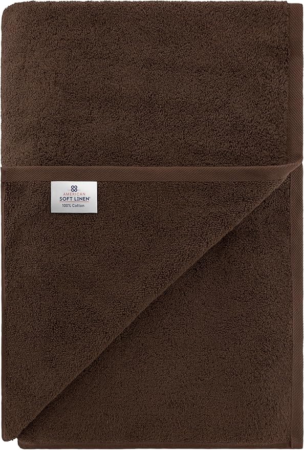 American Soft Linen 100% Cotton 600 GSM Turkish 40x80 Oversized Bath Towel Sheet
