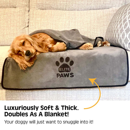 Elite Paws® UK: Ultra-Absorbent Luxury Dog Towel, Thicker Than Most, Super Soft Microfibre, Dries Pets Quickly, Large 140x70cm, Fast-Drying, Doubles as a Cozy Puppy Blanket, Machine Wash & Dry 1 Pack