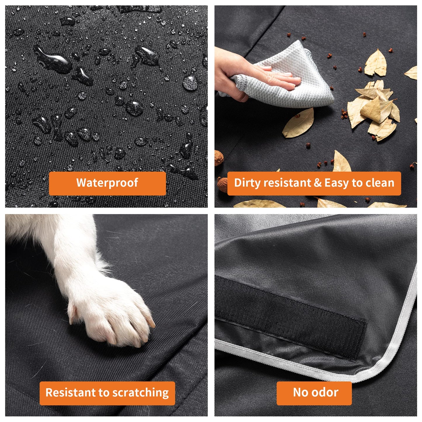 Toozey Car Boot Protector - Universal Nonslip Liner Protector with Side Protection and Bumper Protection, Waterproof & Antifouling, Robust Dog Car Boot Cover, Easy to Clean - Black