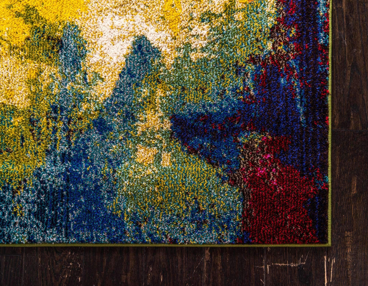 Unique Loom Estrella Collection Colorful, Abstract, Watercolor, Modern, Eclectic Area Rug (5' 0 x 8' 0 Rectangular, Multi/Beige)
