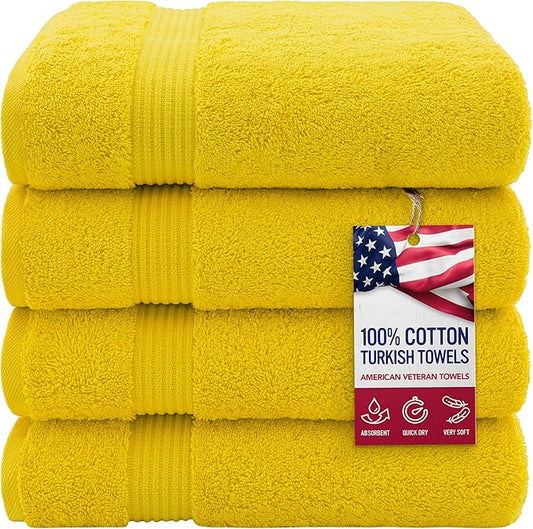 American Veteran Towel, 100% Cotton Turkish Bath Towels