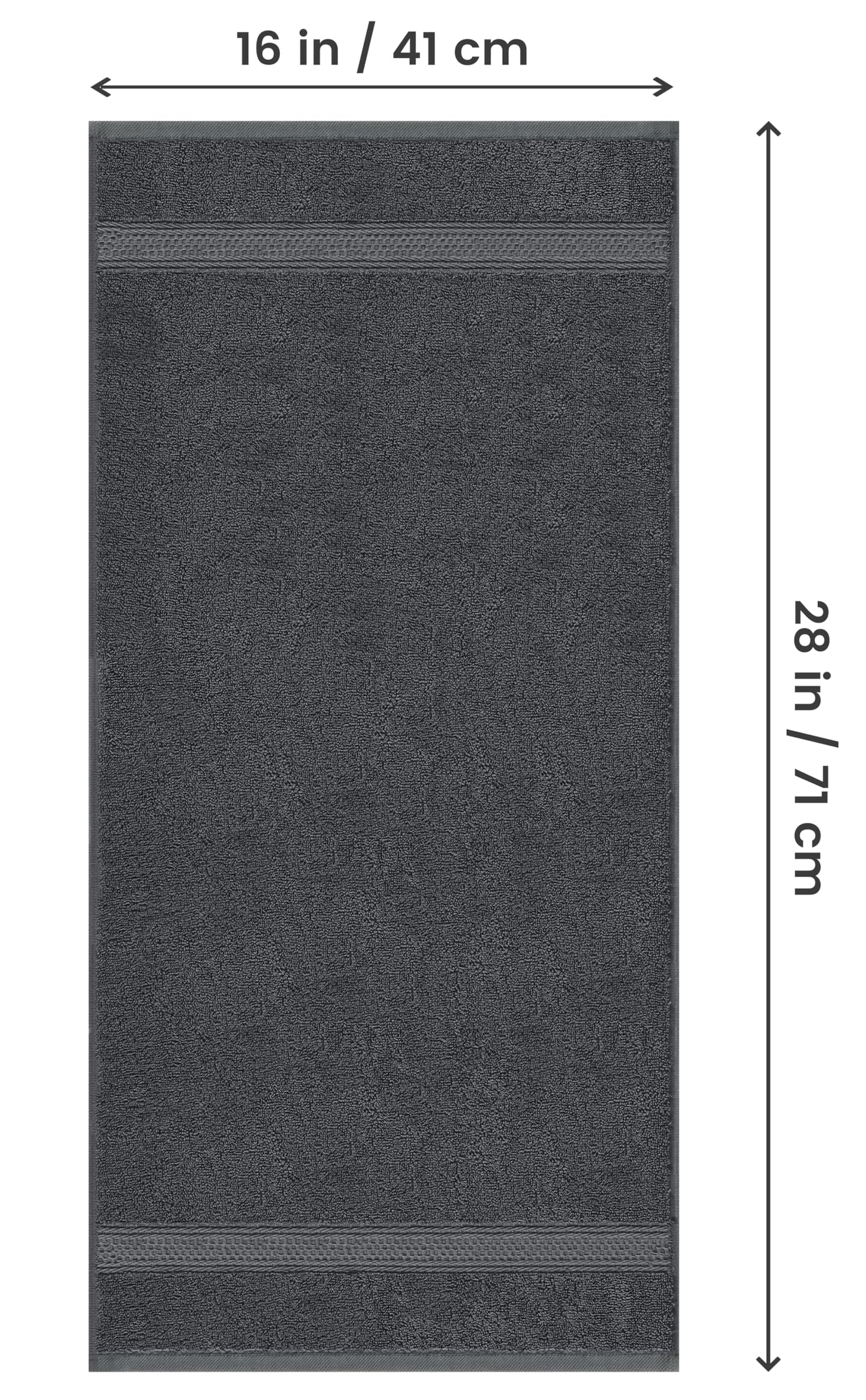 Utopia Towels - Premium Hand Towels - 100% Combed Ring Spun Cotton, Ultra Soft and Highly Absorbent, Extra Large Thick Hand towels 41 x 71 cm, Hotel & Spa Quality Hand Towels (6-Pack) (Grey)