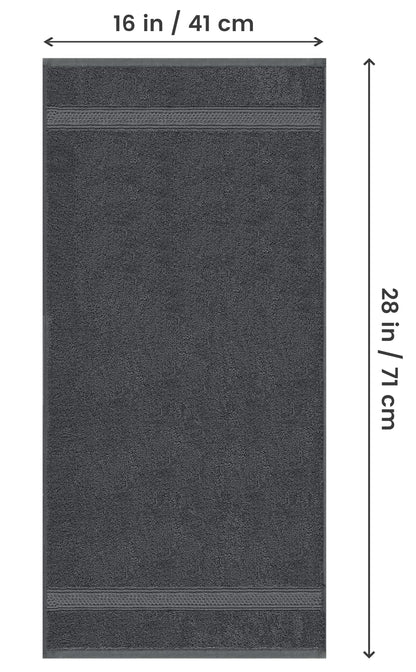 Utopia Towels - Premium Hand Towels - 100% Combed Ring Spun Cotton, Ultra Soft and Highly Absorbent, Extra Large Thick Hand towels 41 x 71 cm, Hotel & Spa Quality Hand Towels (6-Pack) (Grey)