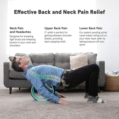 Chirp Wheel Foam Roller - Targeted Back & Neck Pain Relief, Muscle Massage, Trigger Point Therapy, High-Density Foam Tool for Physical Therapy, Stretching & Exercise, 500lbs Capacity, 10-Inch Mint