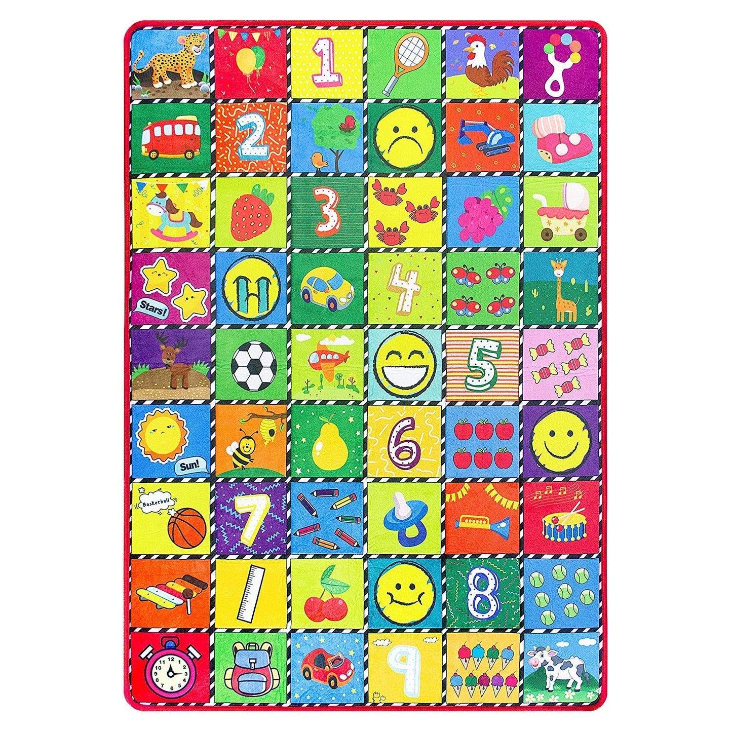 teytoy Baby Mats for Floor Alphabet Kids Rug Crawling Mat Play Rugs for Children Super Soft Non-Slip Colourful Foldable Playmats for Toddlers, 112 * 151cm Extra Thick (0.6cm)