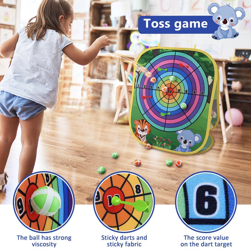 Animal Bean Bag Toss Game Toy Outdoor Toss Game, Family Party Party Supplies for Kids, Gift for Boys Birthday or Christmas for Toddlers Ages 3 4 5 6 Year Old