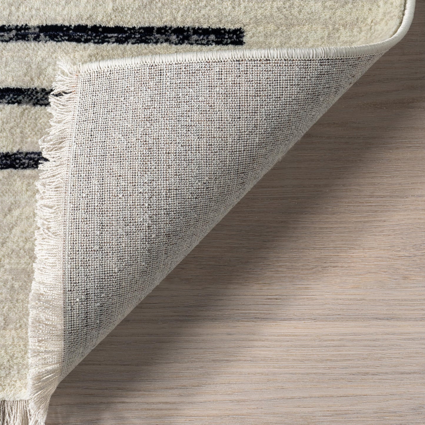 nuLOOM Fringed Performance Indoor Area Rug, Power Loomed, Easy Clean, Durable, Non-Shed, 2'8" x 8', Keeva Beige