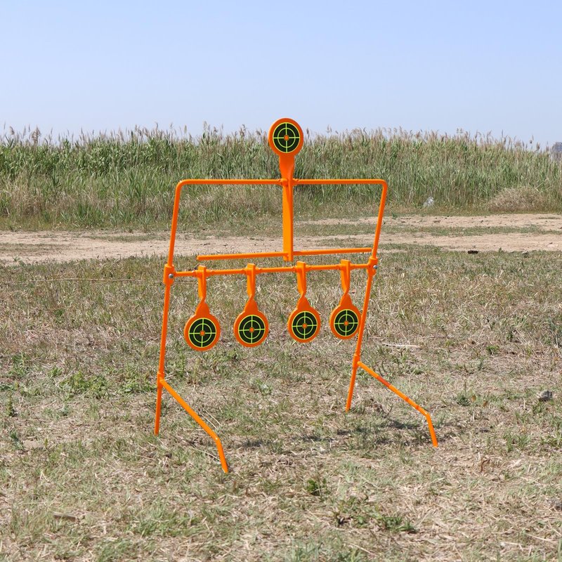 Highwild Air Gun Resetting Target Auto Reset Steel Target, Rated for .22 Caliber - Neon Orange