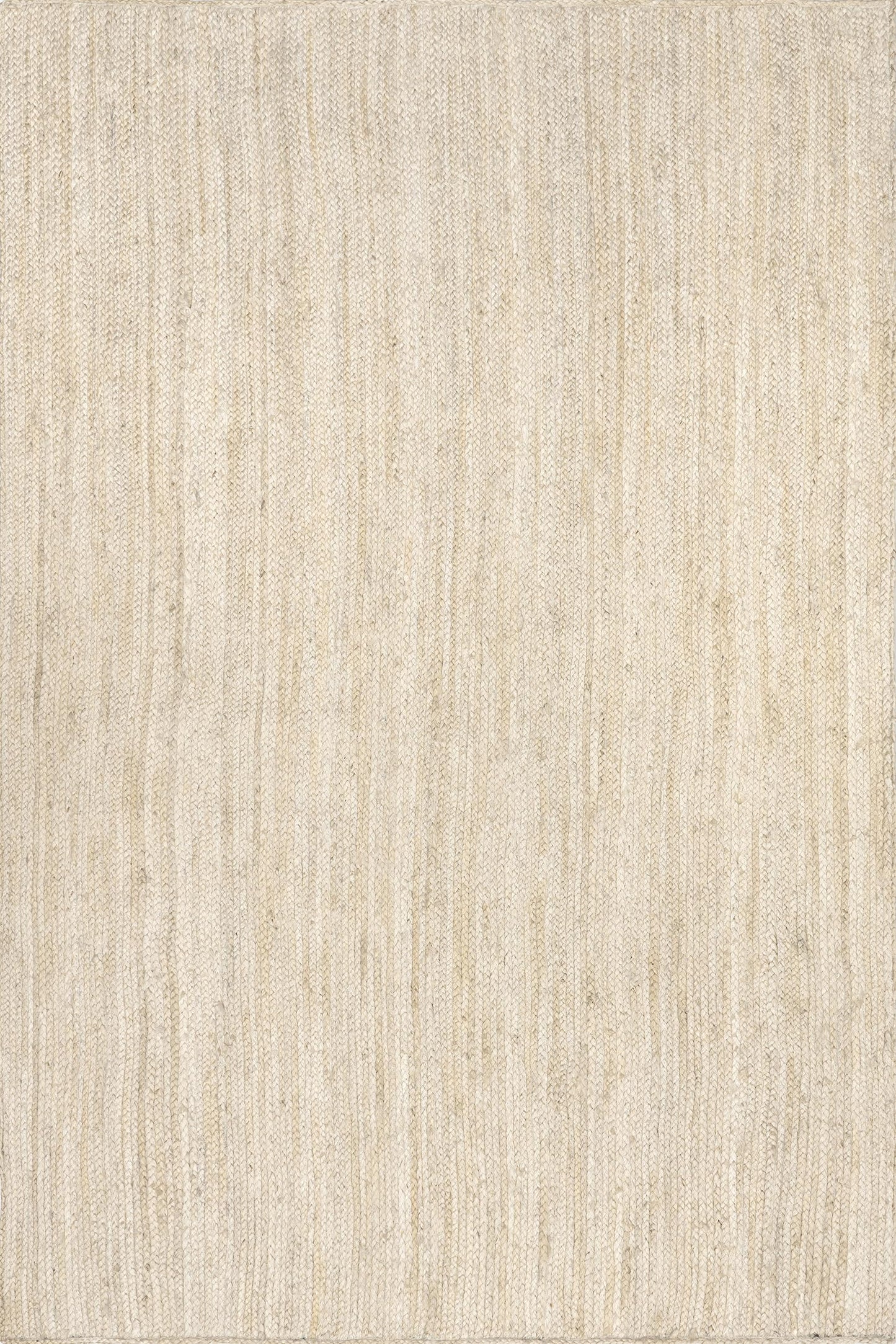 nuLOOM 3x5 Rigo Jute Hand Woven Area Rug, Off White, Solid Farmhouse Design, Natural Fiber, For Bedroom, Living Room, Dining Room, Hallway, Office, Kitchen, Entryway