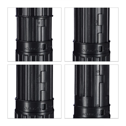Relaxdays Telescopic Poster Tube, Up To Size A0, Adjustable Shoulder Strap, Screw Cap, 64-107 cm, Plastic, Black