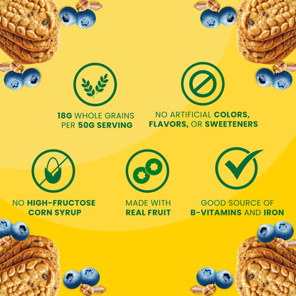 belVita Blueberry Breakfast Biscuits, Value Pack, School Snacks, 12 Packs (4 Biscuits Per Pack)
