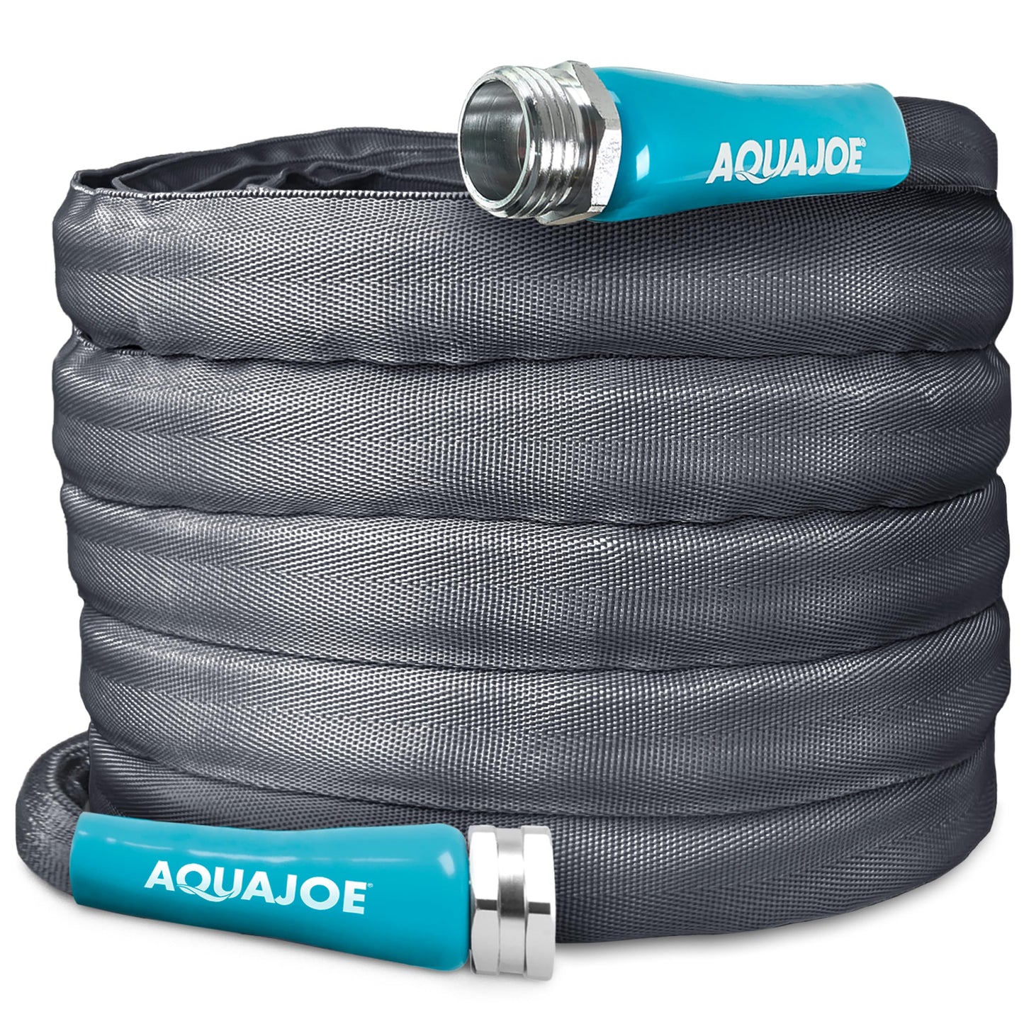Aqua Joe AJFJH25-58-PRO FiberJacket Non-Expanding Kink-Free Garden, RV, Marine and Camper Hose, Ultra-Lightweight, Drinking Water Safe, ft, 25-Foot x 5/8-Inch