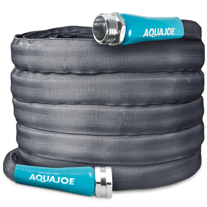 Aqua Joe AJFJH25-58-PRO FiberJacket Non-Expanding Kink-Free Garden, RV, Marine and Camper Hose, Ultra-Lightweight, Drinking Water Safe, ft, 25-Foot x 5/8-Inch