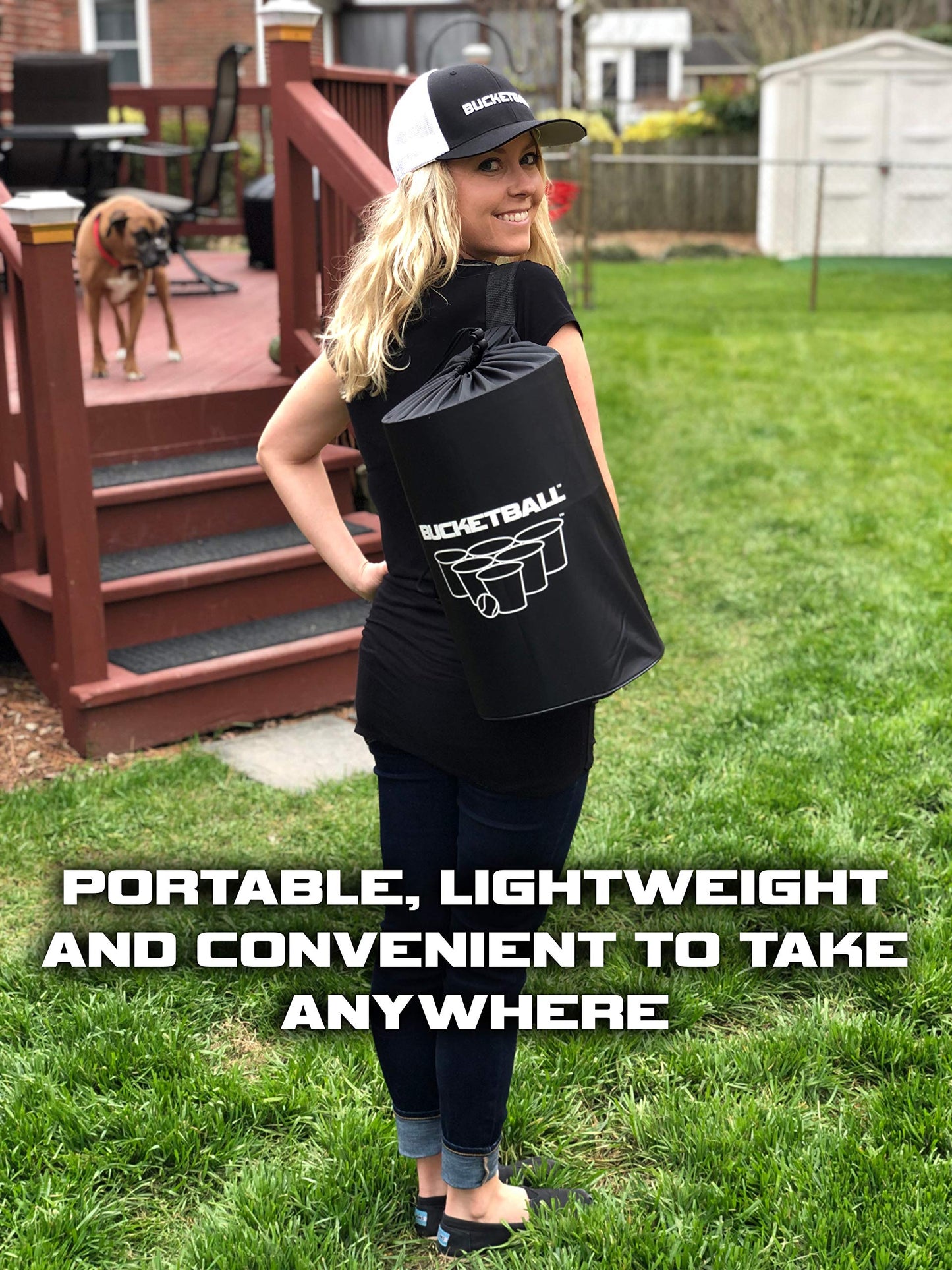 BucketBall | USA Edition Combo Pack | Best Beach, Pool, Yard, Camping, Tailgate, BBQ, Lawn, Water, Indoor, Outdoor Game Toy for Adults, Boys, Girls, Teens, Family