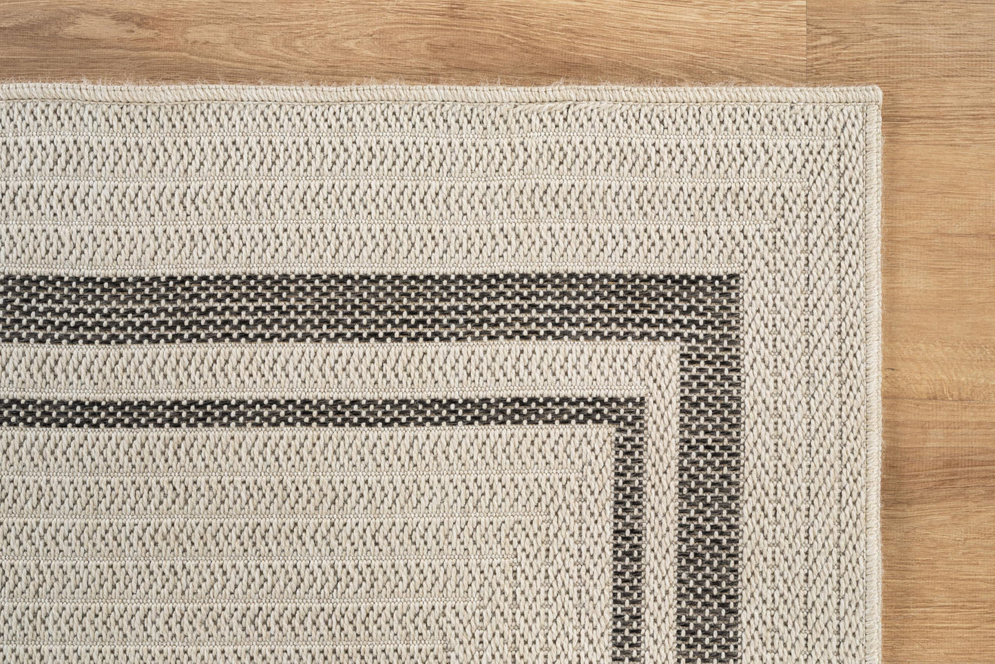 Beverly Rug Easy Jute Bordered Rug 9x12 Washable Large Indoor Outdoor Area Rugs for Living Dining Room Patio Office Stain Resistant Non Shedding Casual Indoor Outside Carpet 9 x 12 Off-White
