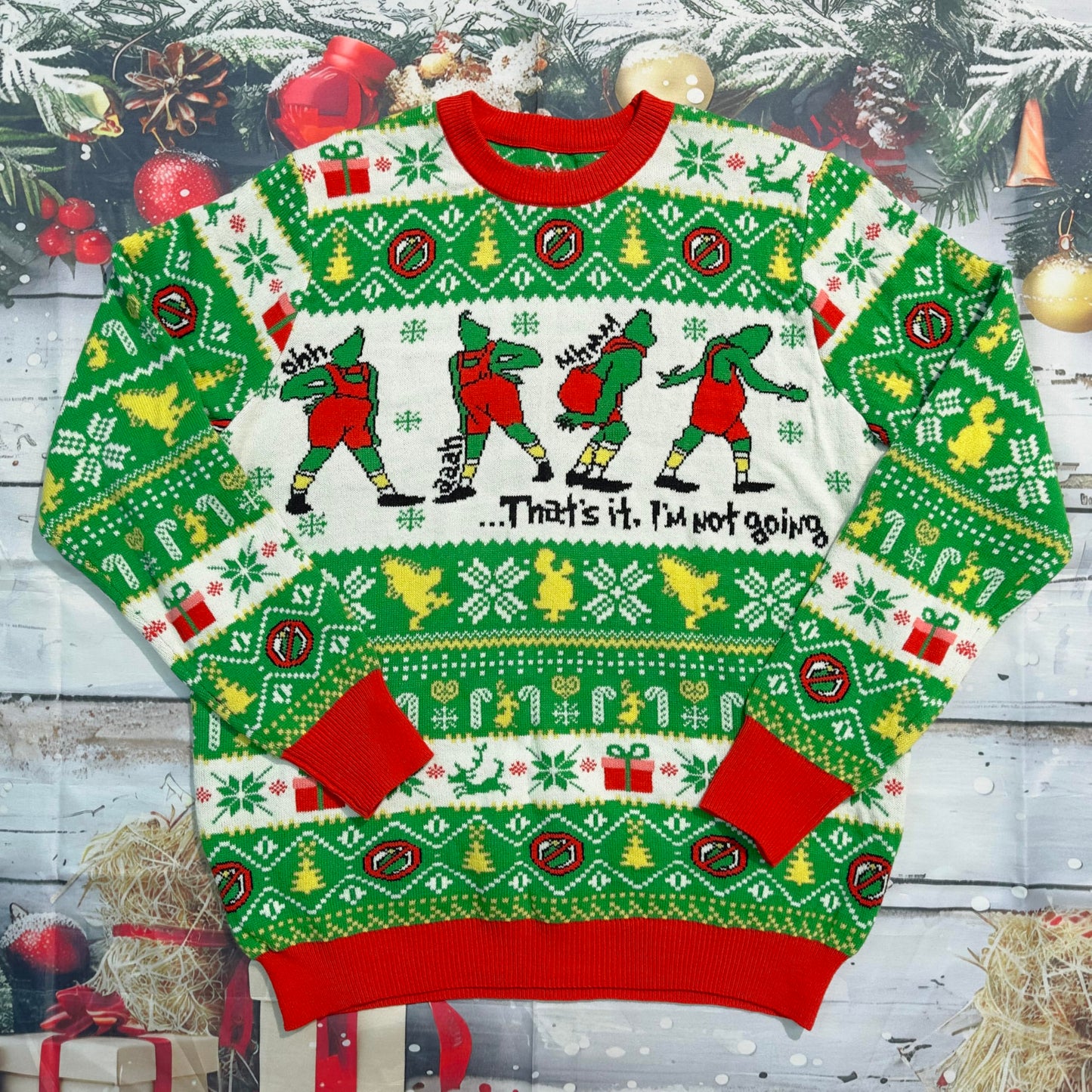 That's It I'm Not Going Ugly Sweater - Ugly Christmas Sweaters for Women 2025 - Xmas Movie Knitted Sweater - Gifts for Christmas - X-mas Knitted Sweatshirt - Holiday Outfits (L)